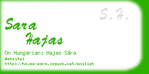sara hajas business card