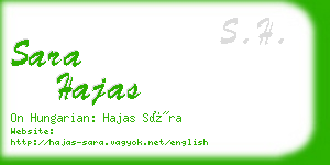 sara hajas business card